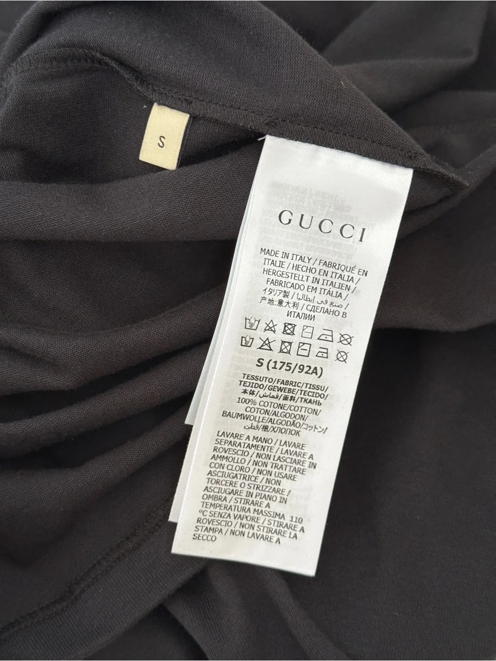 Gucci Black Short-Sleeve Logo Tee with Red and White Graphic